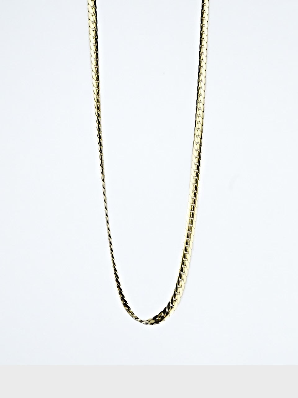 18K Gold Plated Cuban Link Anti-Tarnish Waterproof Chain for Men
