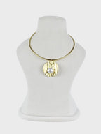 Aurelia Gold Choker with Pearl & Pendant