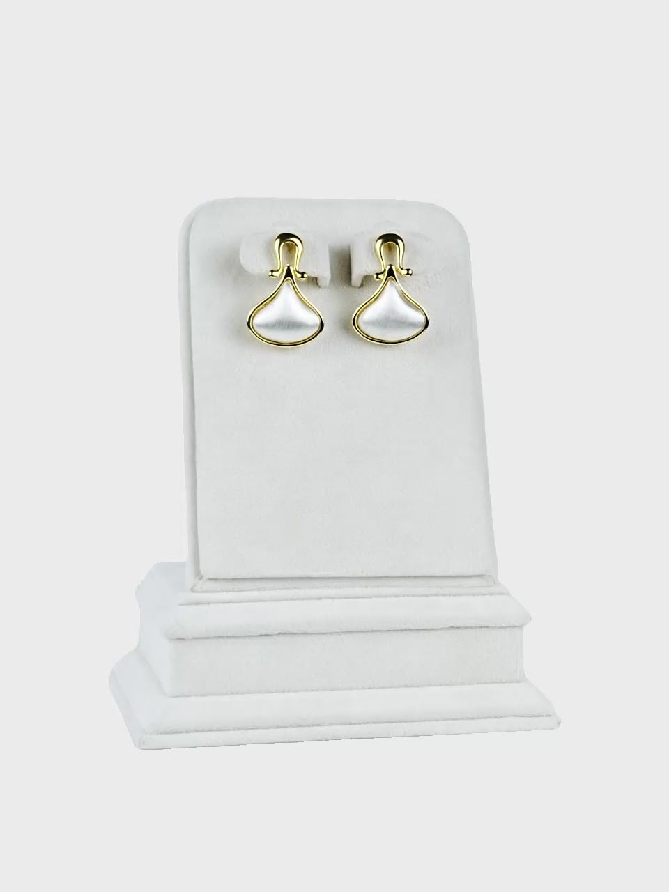 Aanura White Petal Drop Earrings
