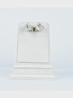 Aanura Red Oval Gemstone Pear Halo Stud Earrings