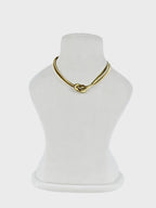 Aanura Gold Knot Statement Necklace – Stainless Steel