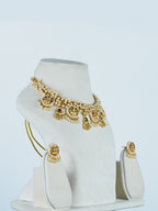 Aanura Traditional Necklace Set in Gold-Plated Finish