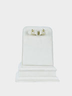 18k Gold Plated Crystal Lock Drop Stud Earrings