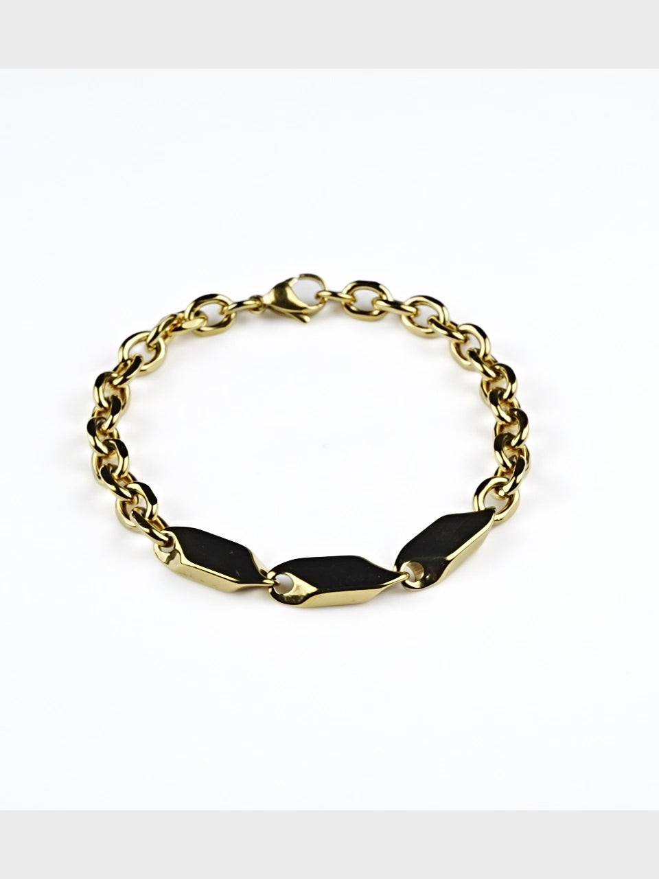 18K Gold Plated Anti Tarnish Waterproof Tag Bracelet
