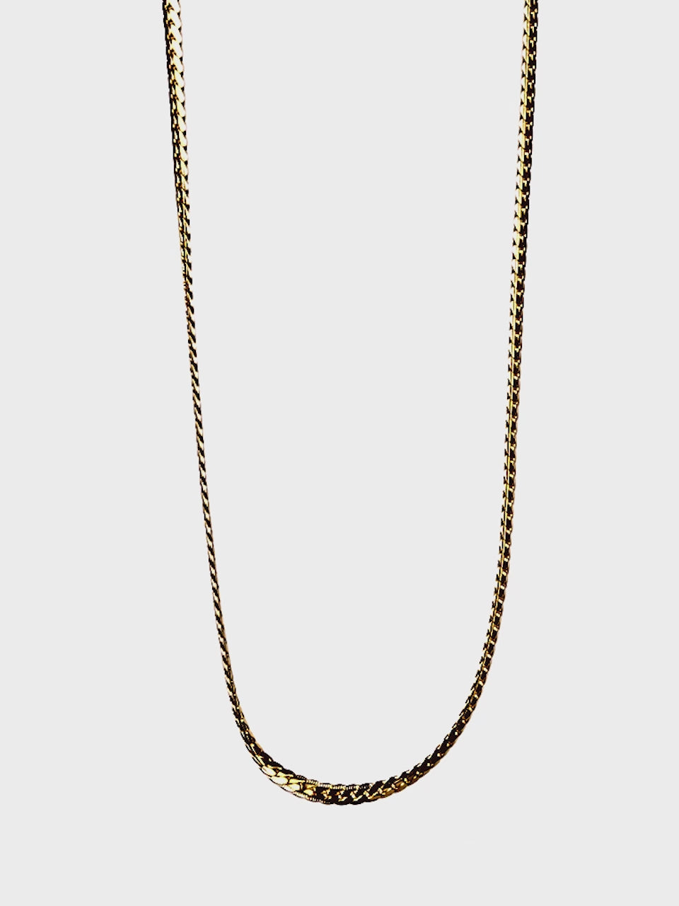 18K Gold Plated Patterned Anti-Tarnish Waterproof Chain