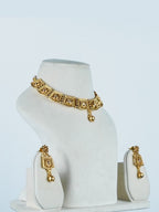 Aanura Gold Plated Heritage Panel Necklace Set