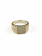 18K Gold CZ Statement Anti-Tarnish Waterproof Ring
