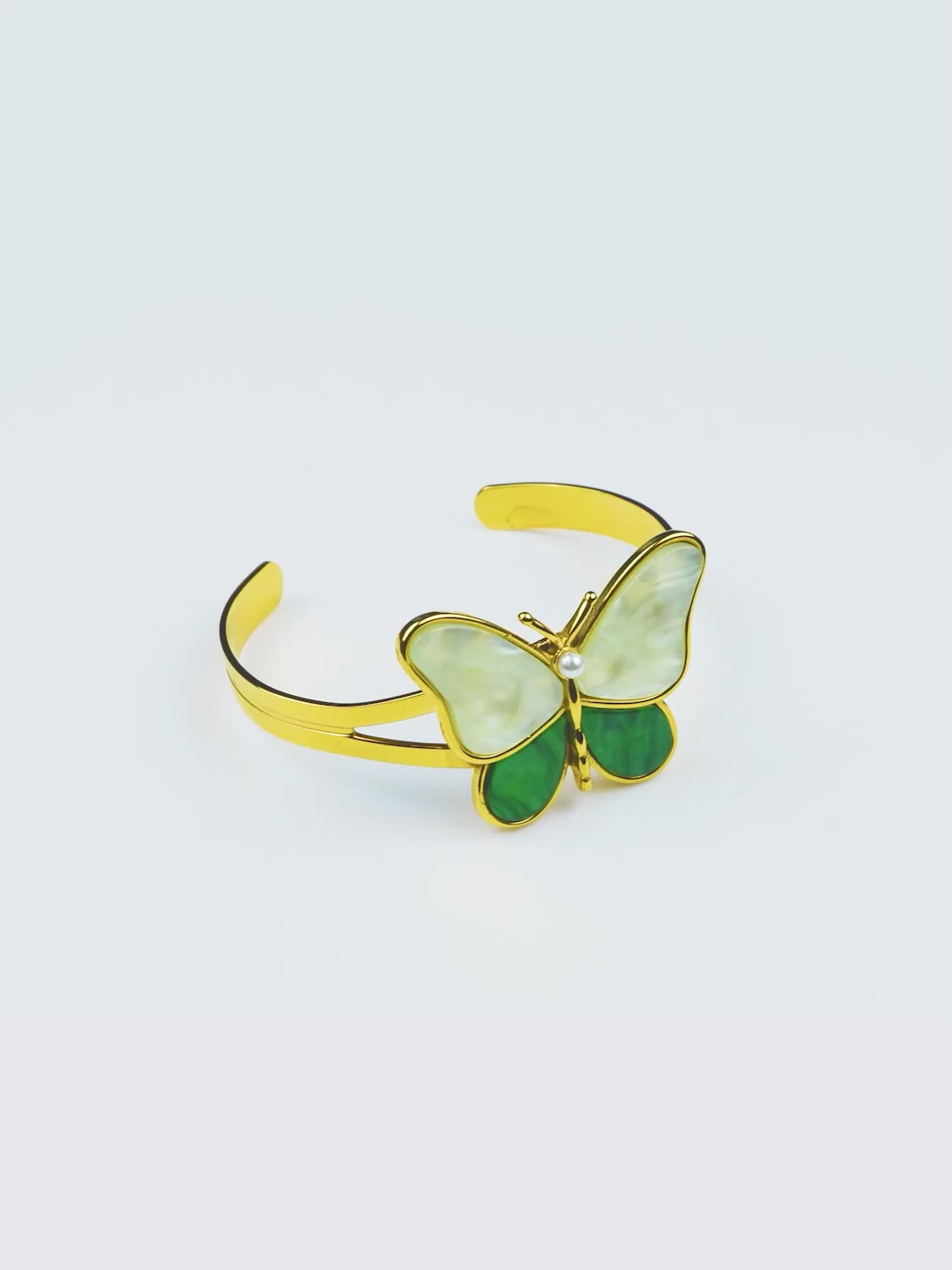 Aanura Butterfly Pearl Enamel Bracelet