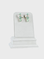 Aanura Green Butterfly Enamel Drop Earrings
