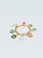 Aanura Butterfly & Crystal Multicharm Bracelet
