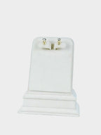 Interlock Link Pavé Drop Stud Earrings in 18K Gold Plating