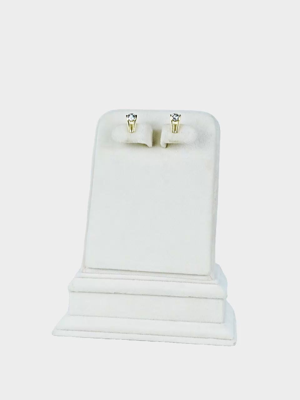 Interlock Link Pavé Drop Stud Earrings in 18K Gold Plating
