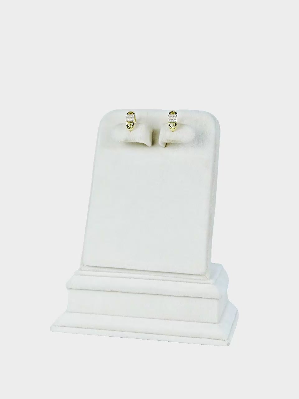 Pavé Link Hoop Earrings in 18K Gold Plating
