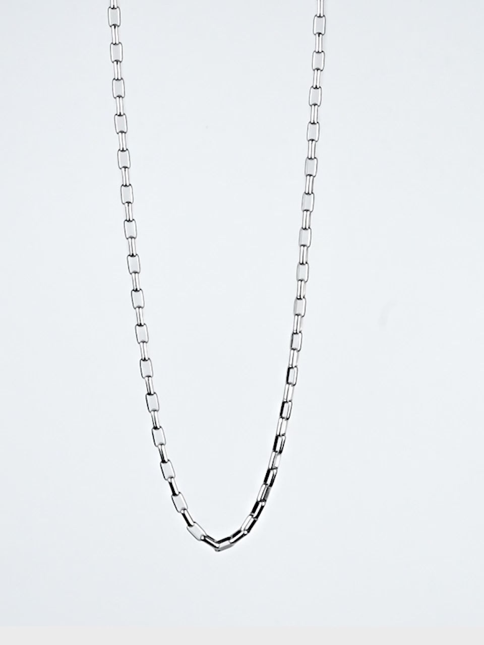 Rhodium Plating Waterproof Anti Tarnish Box Chain