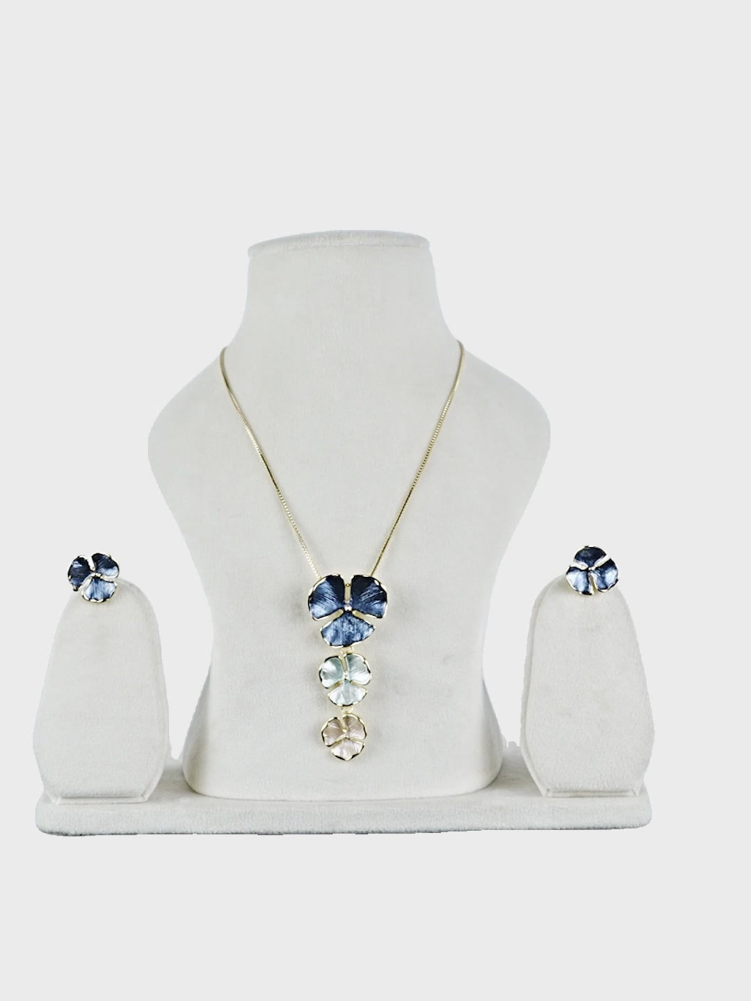 Aanura Cascading Floral Necklace & Earrings Set