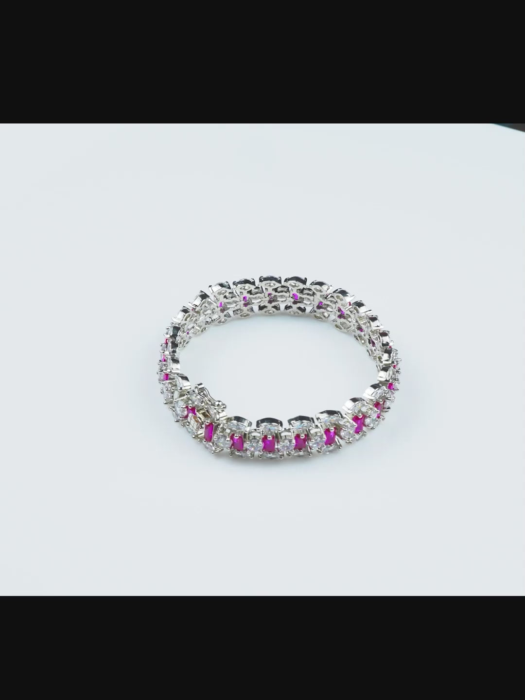 Aanura Radiant Diamond Silver Bracelet