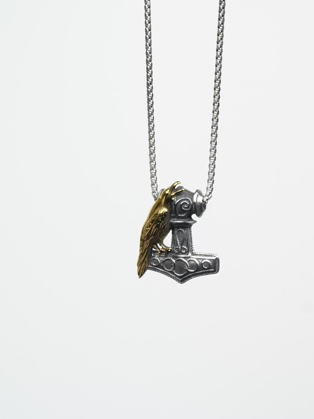 Aanura Dual-Tone Raven Hammer Chain For Men