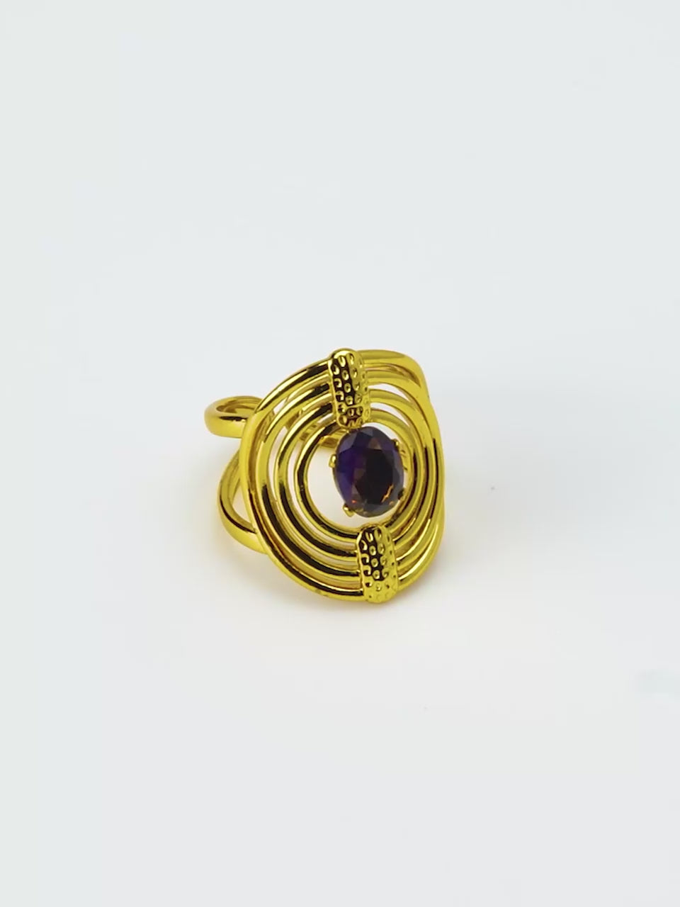18K Gold Plated Abstract Swirl Anti-Tarnish Waterproof Ring