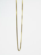 18K Gold-Plated Flat Chain Anti-Tarnish Waterproof Stainless Steel for Men