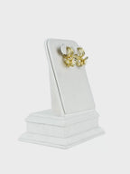 Aanura Floral Crystal Gold Earrings