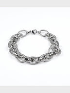 Rhodium Plating Anti Tarnish Waterproof Oval Bracelet
