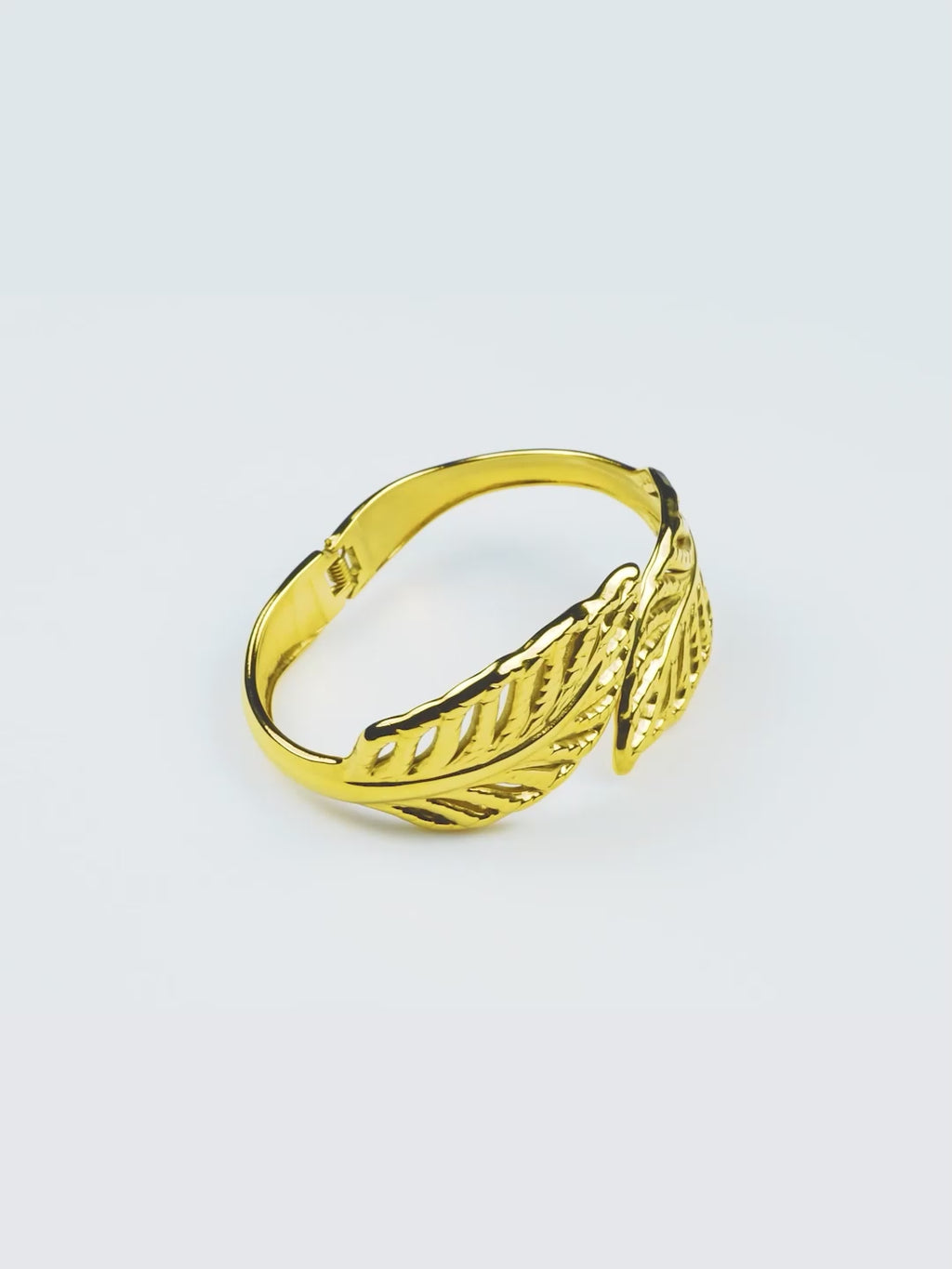 Aanura Golden Leaf Statement Bracelet