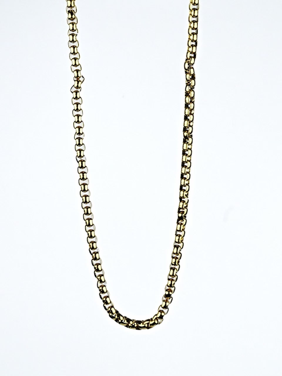 18K Gold Plated Rounded Link Anti-Tarnish Waterproof Chain